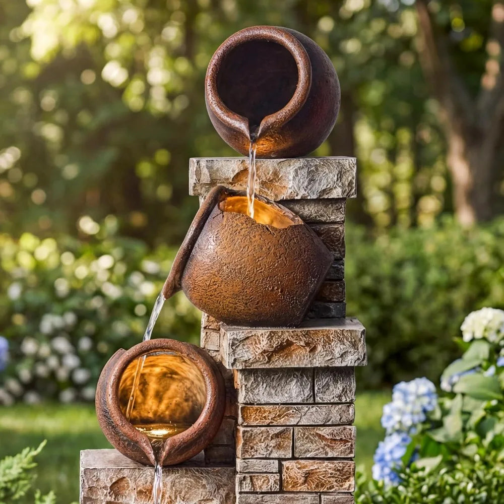 44-Inch Timeless 5-Tier Outdoor Water Fountain
