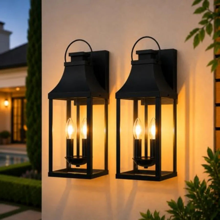 2-Pack of Indoor/Outdoor Wall Lanterns
