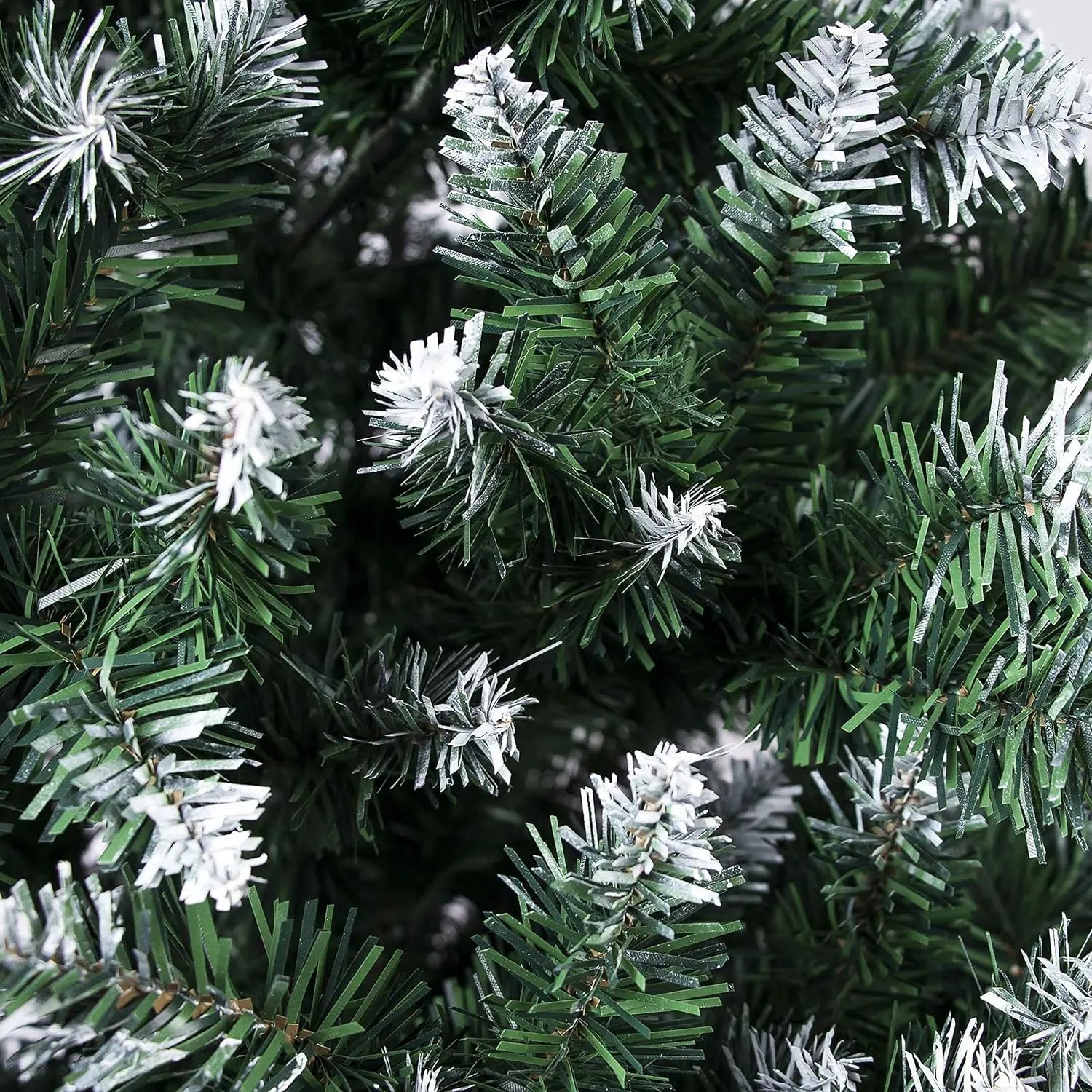 7 and 8 Foot Artificial Christmas Tree with Snow Flocked Branch Tips