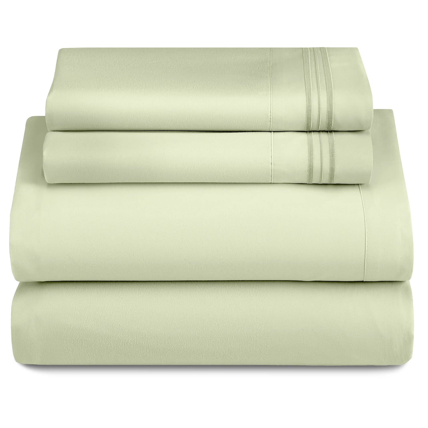 Lux Décor 4-Piece Solid Sheet Set – Brushed Microfiber