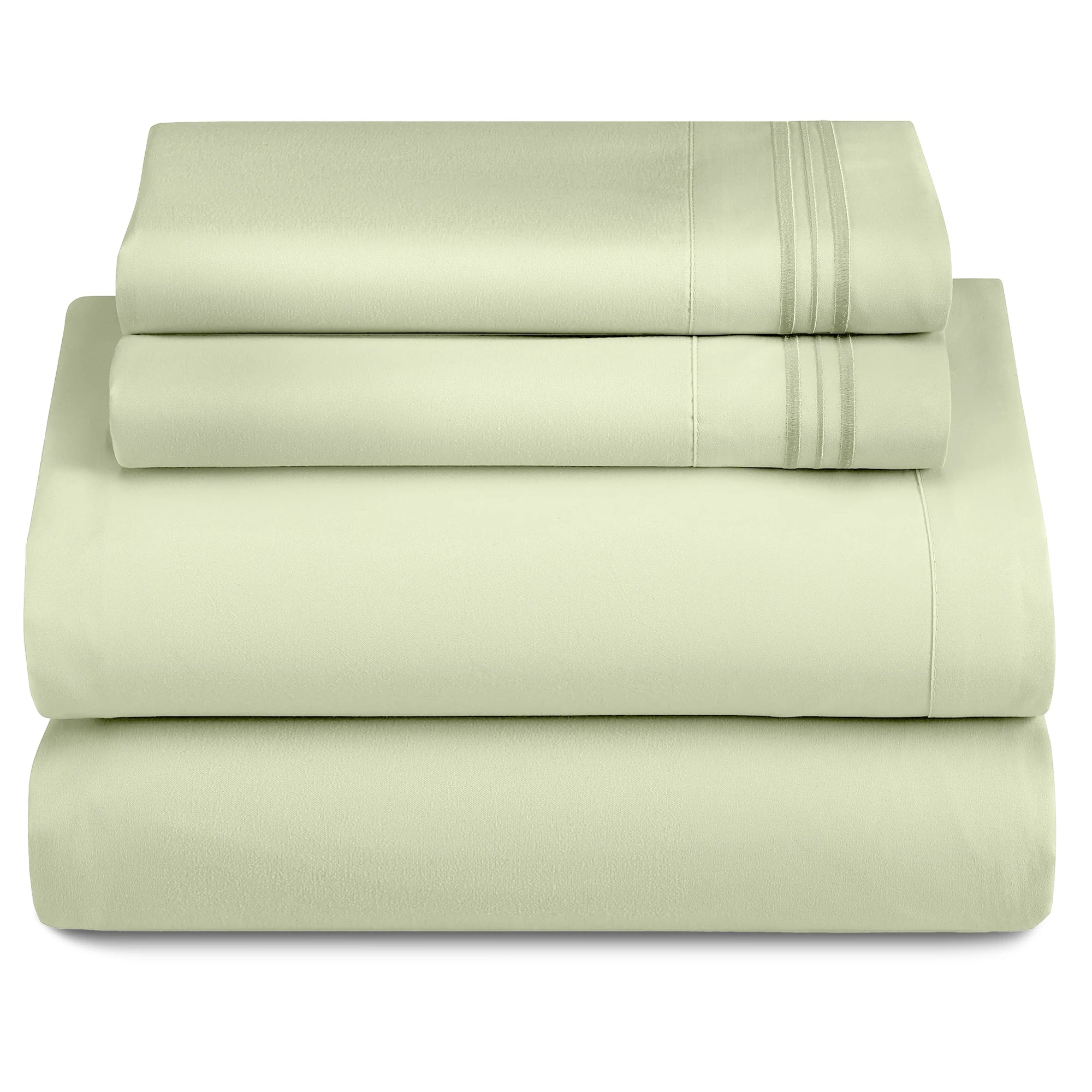 Lux Décor 4-Piece Solid Sheet Set – Brushed Microfiber