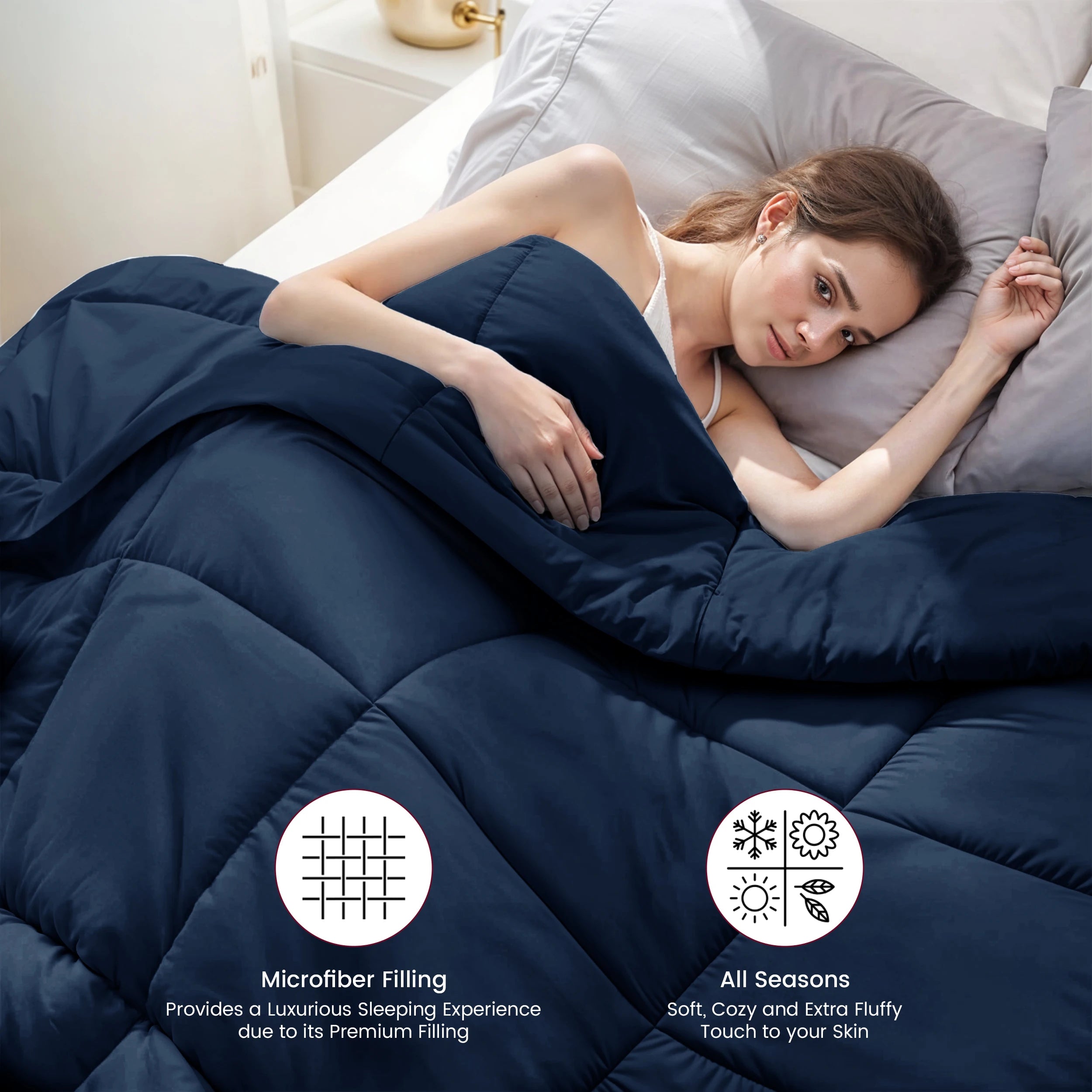 Lux Decor Down Alternative Duvet Comforter Available in Twin, Queen &amp; King Sizes