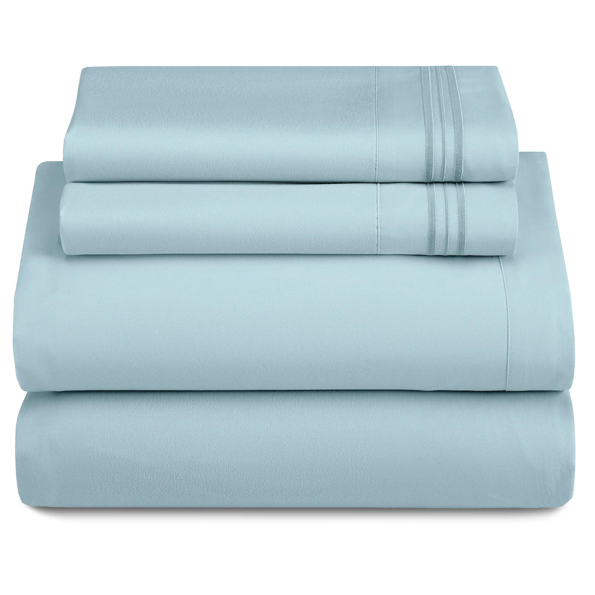 Lux Décor 4-Piece Solid Sheet Set – Brushed Microfiber