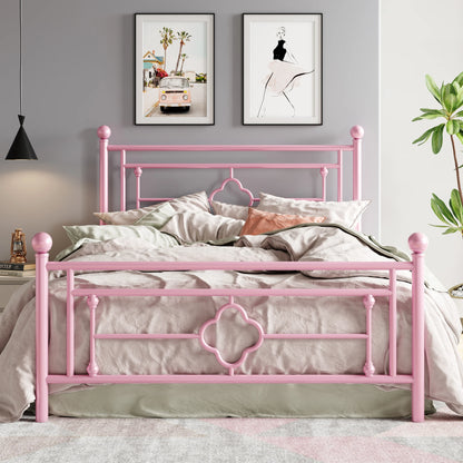 Metal Vintage Victorian Style Headboard and Footboard