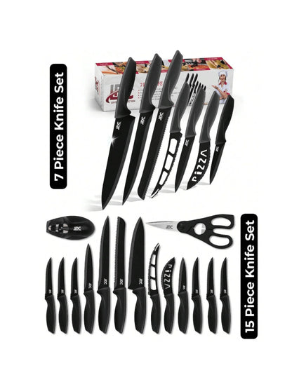 Lux Decor Collection Stainless Steel Kitchen Black Knife Set