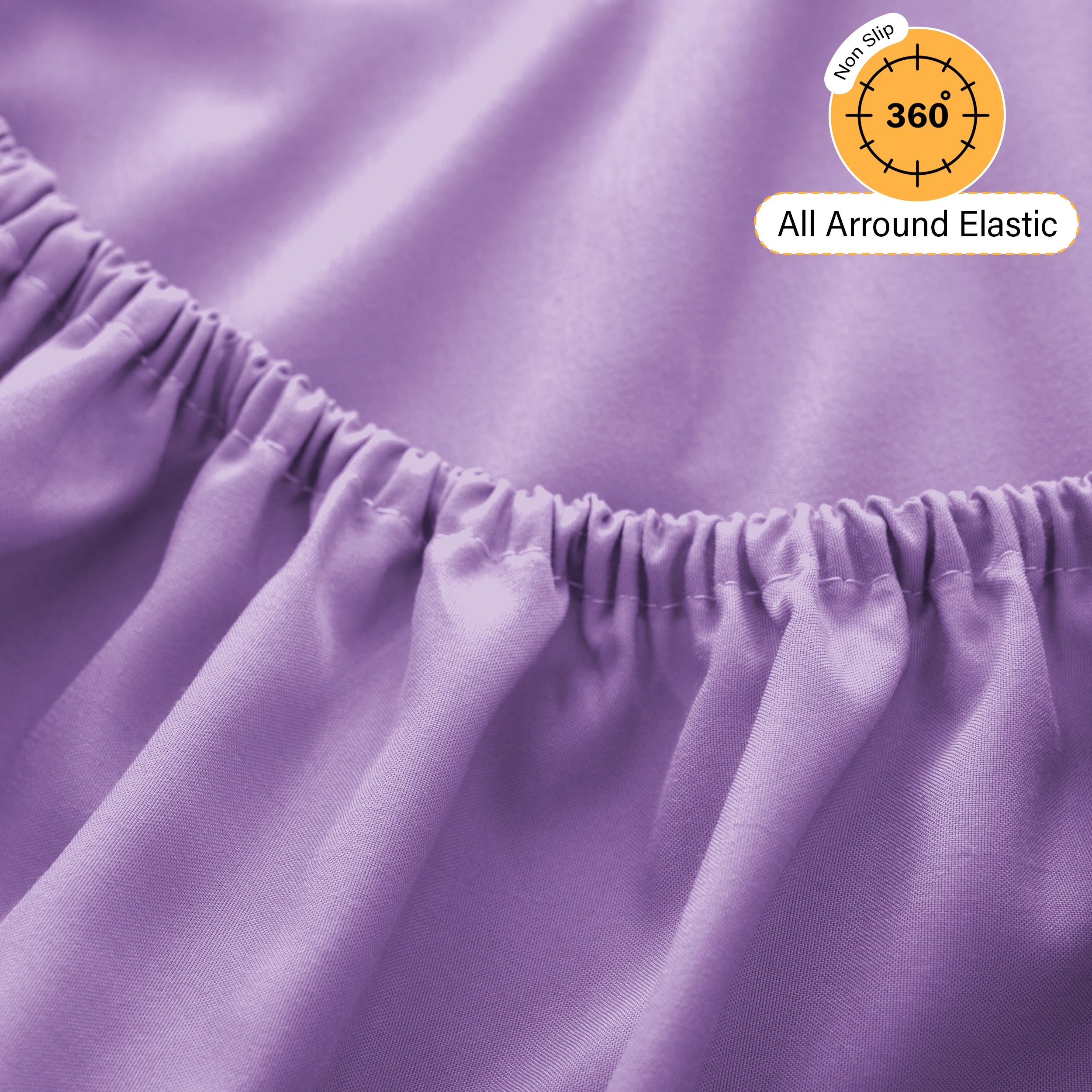 Lux Décor 4-Piece Solid Sheet Set – Brushed Microfiber