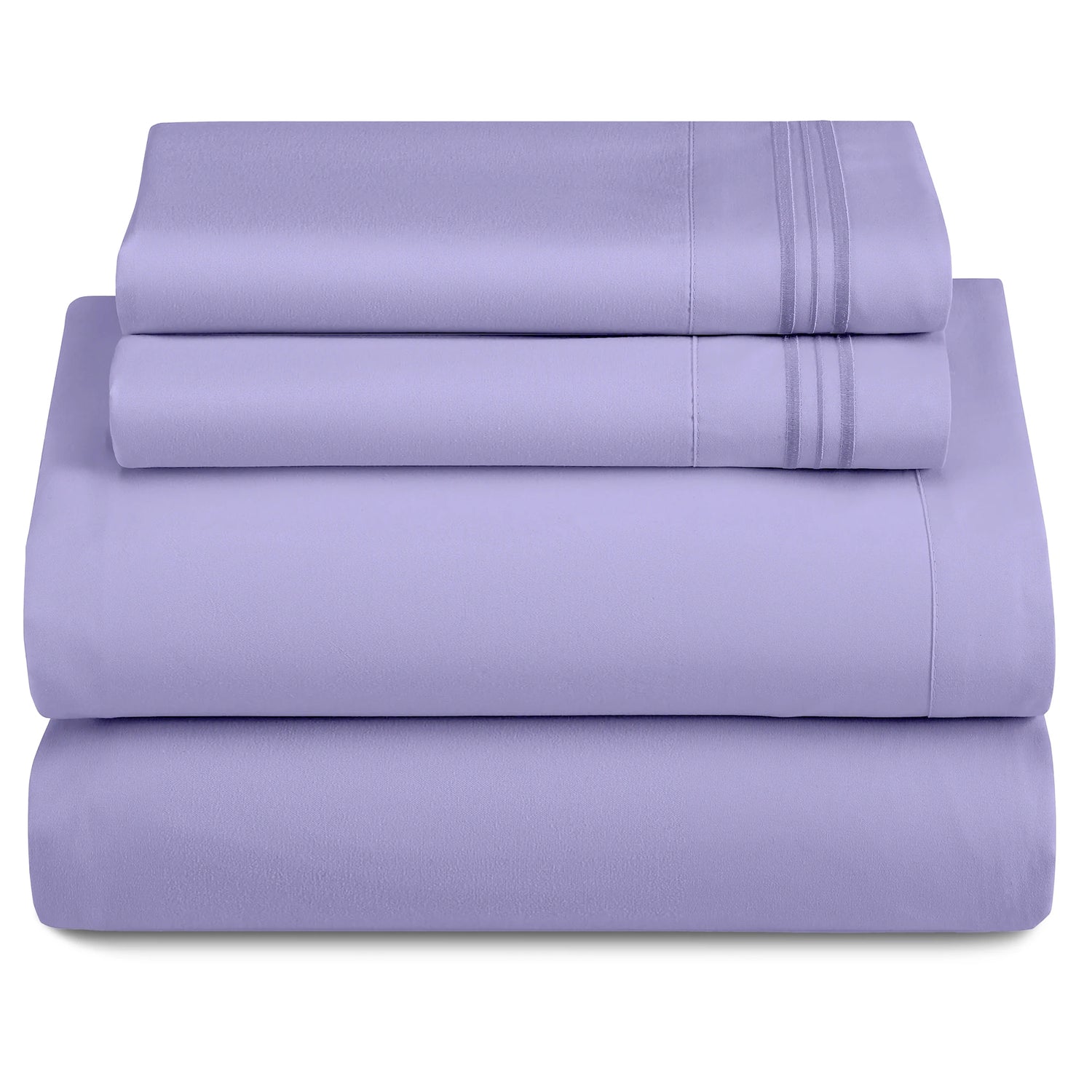 Lux Décor 4-Piece Solid Sheet Set – Brushed Microfiber