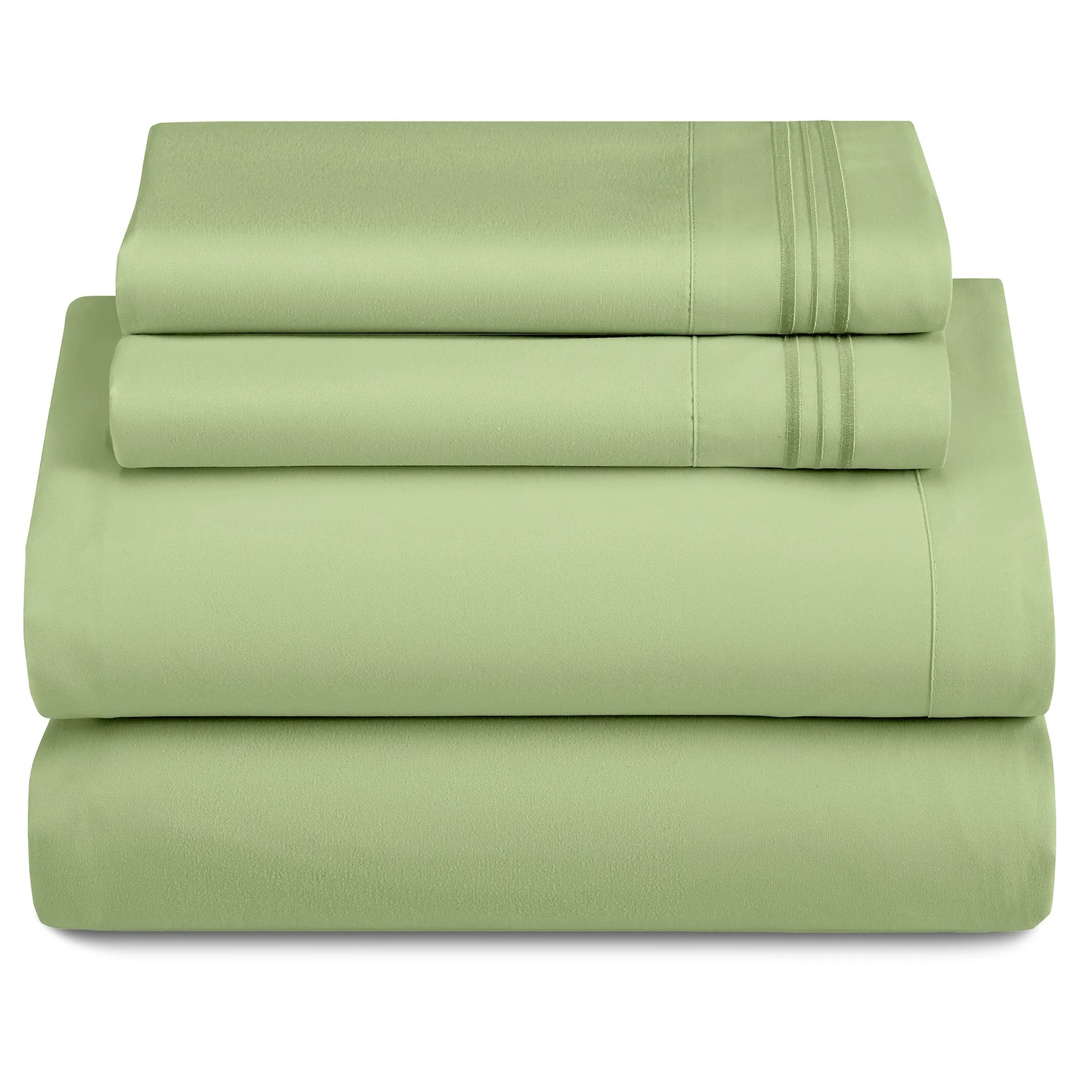 Lux Décor 4-Piece Solid Sheet Set – Brushed Microfiber