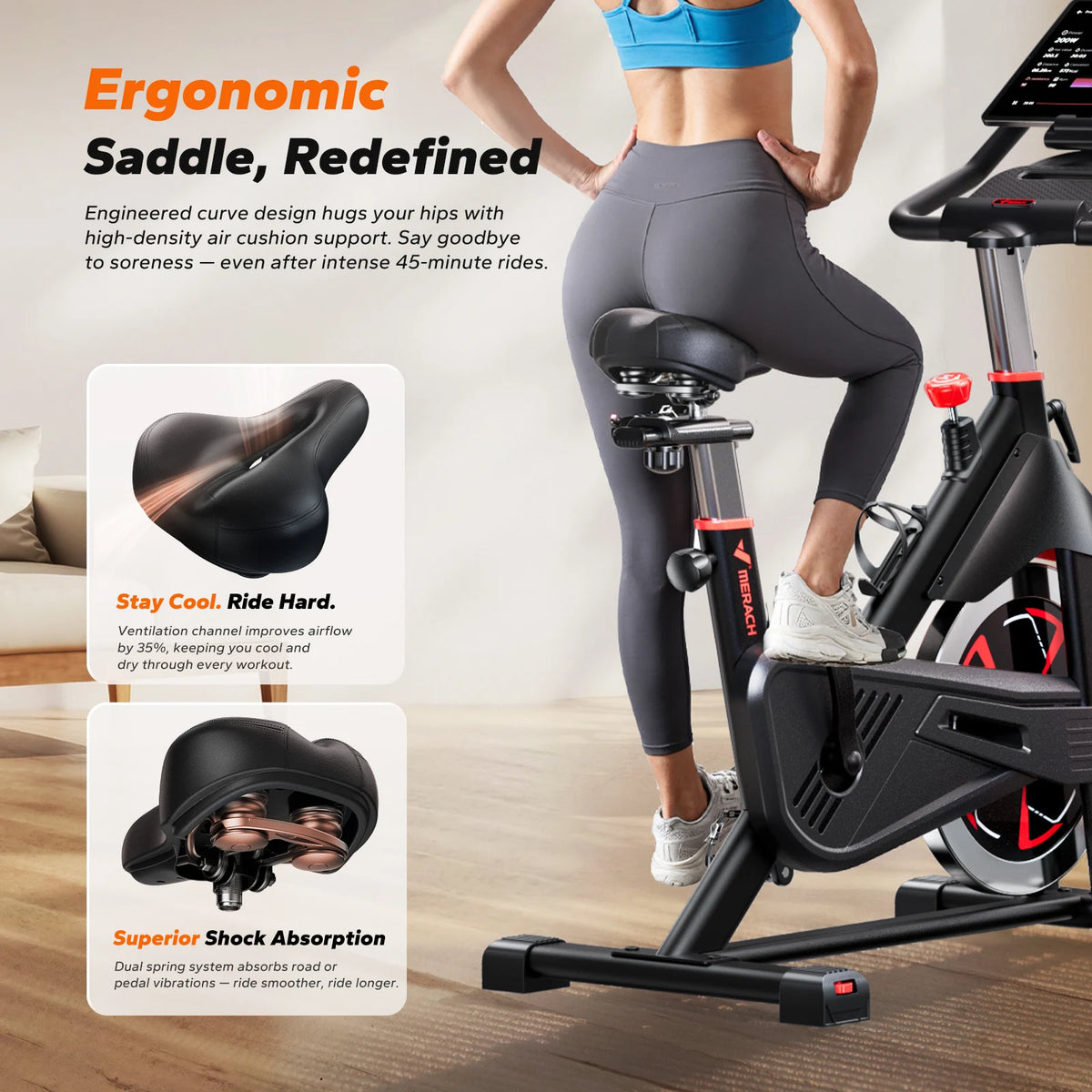MERACH S38 Exercise Bike with Magnetic Resistance