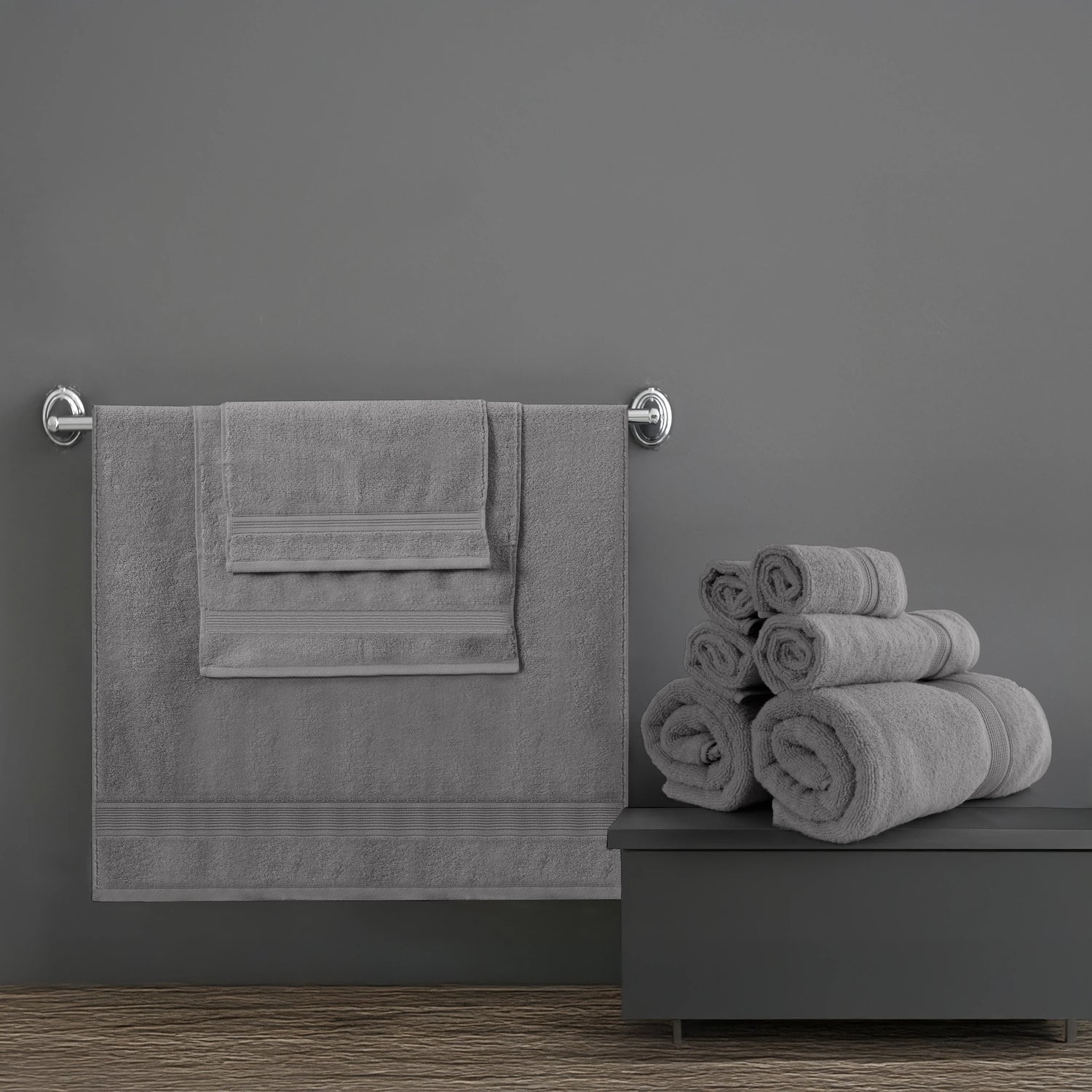 Lux Decor 6-Piece Bath Towel Set – 100% Cotton