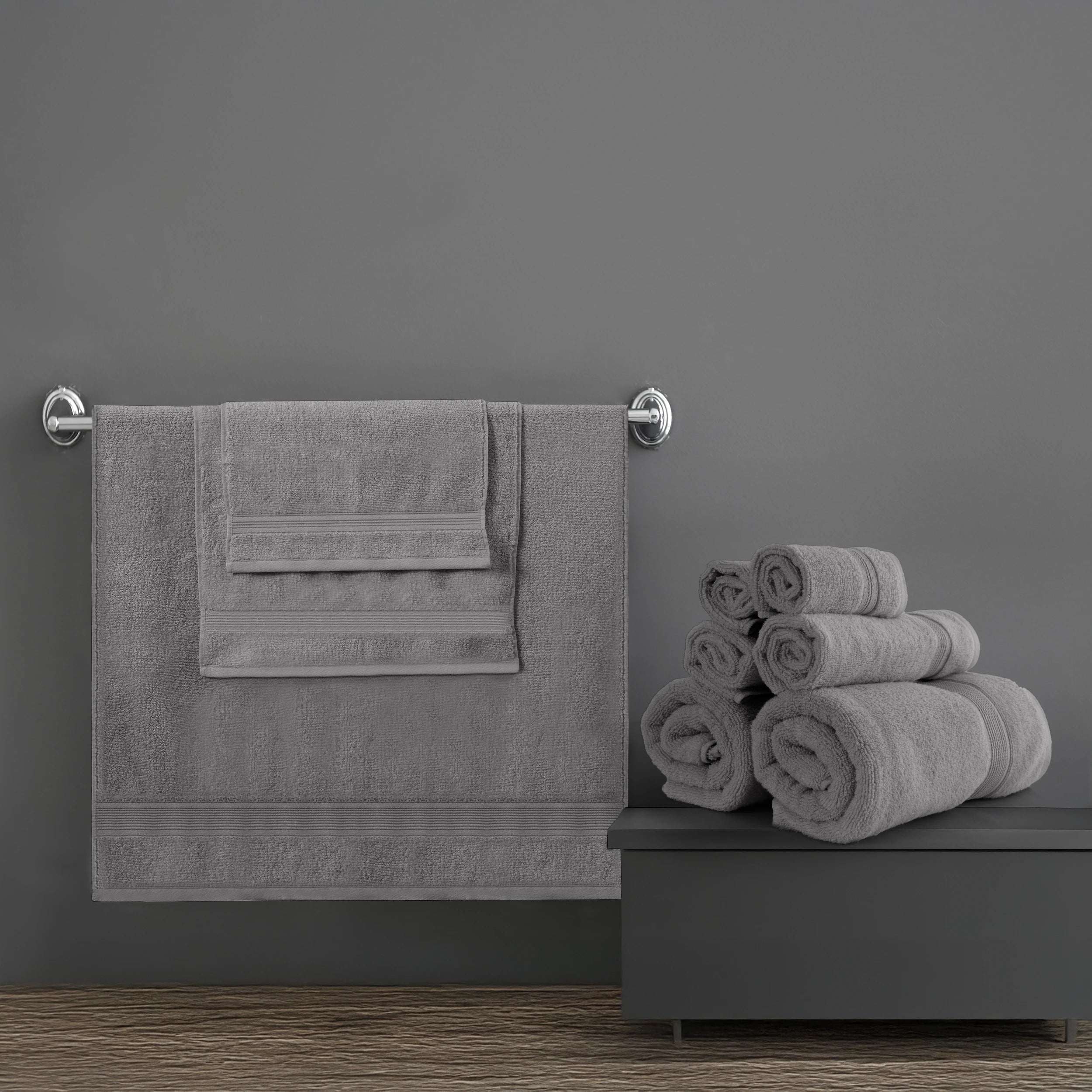 Lux Decor 6-Piece Bath Towel Set – 100% Cotton