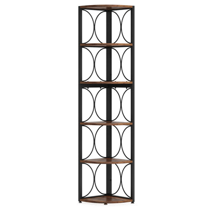 Tribesigns 67 inch Tall Corner Shel with 6-Tiers