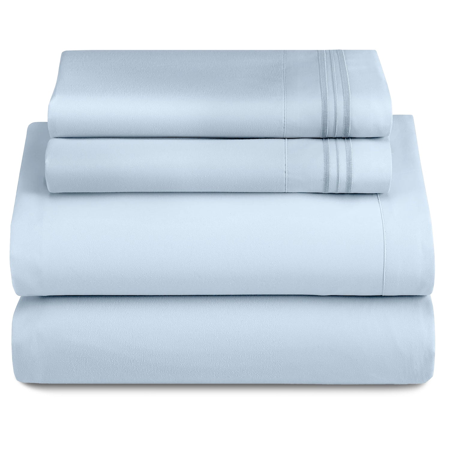 Lux Décor 4-Piece Solid Sheet Set – Brushed Microfiber