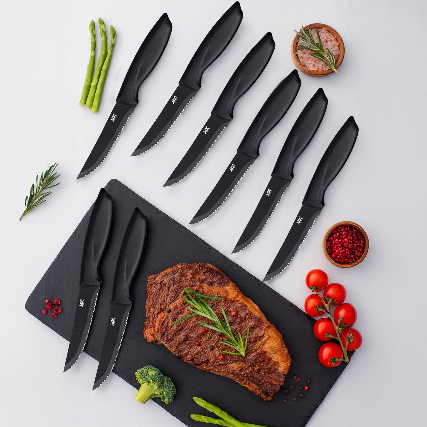 Lux Decor Collection Serrated Steak Knives Set of 8