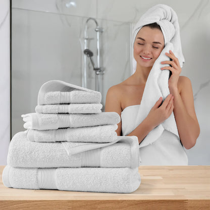 Lux Decor 6-Piece Bath Towel Set – 100% Cotton