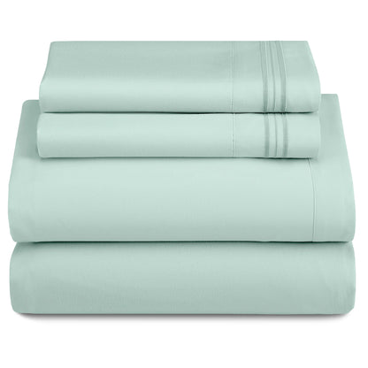 Lux Décor 4-Piece Solid Sheet Set – Brushed Microfiber