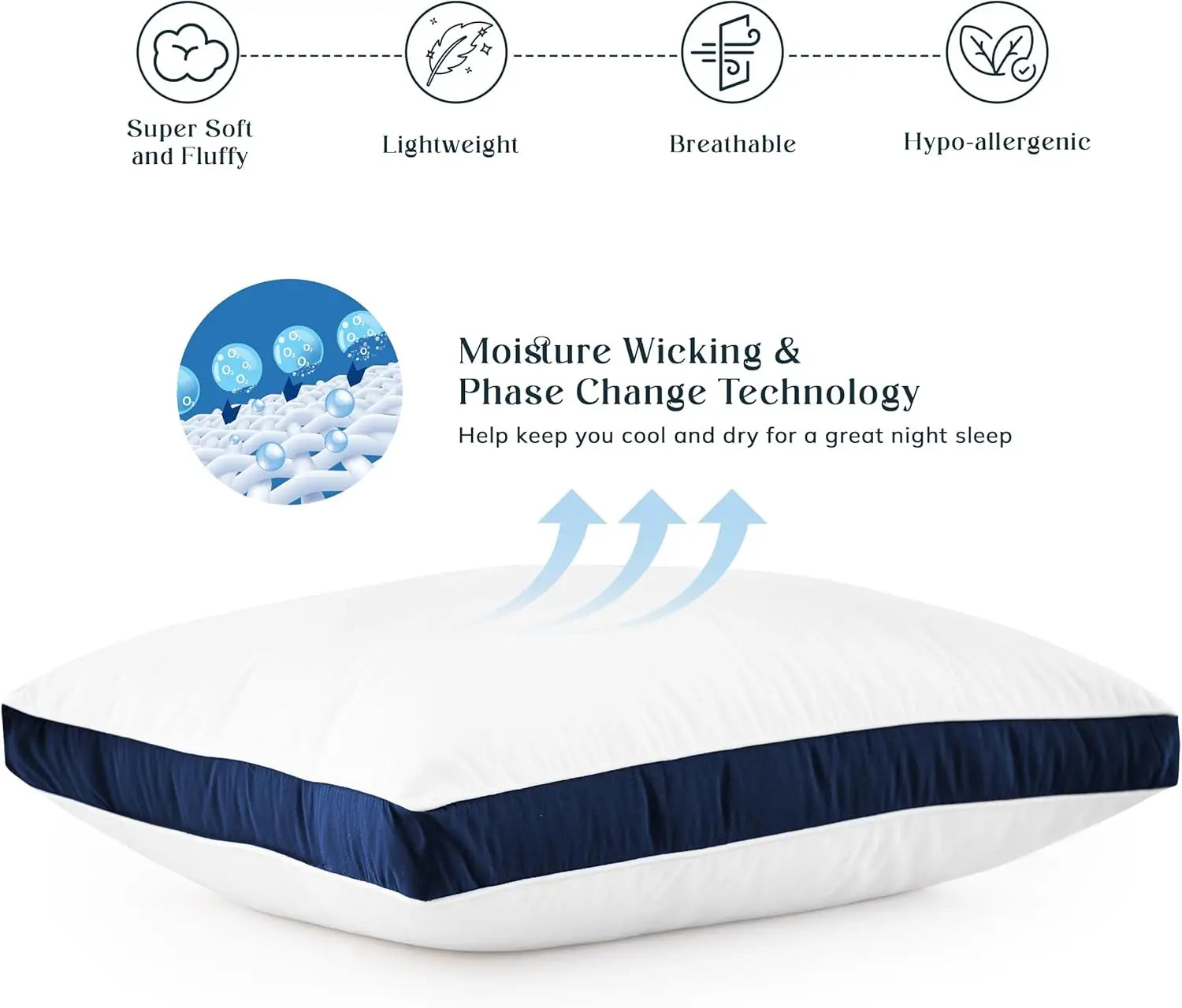 Lux Décor Set of 2 Bed Pillows