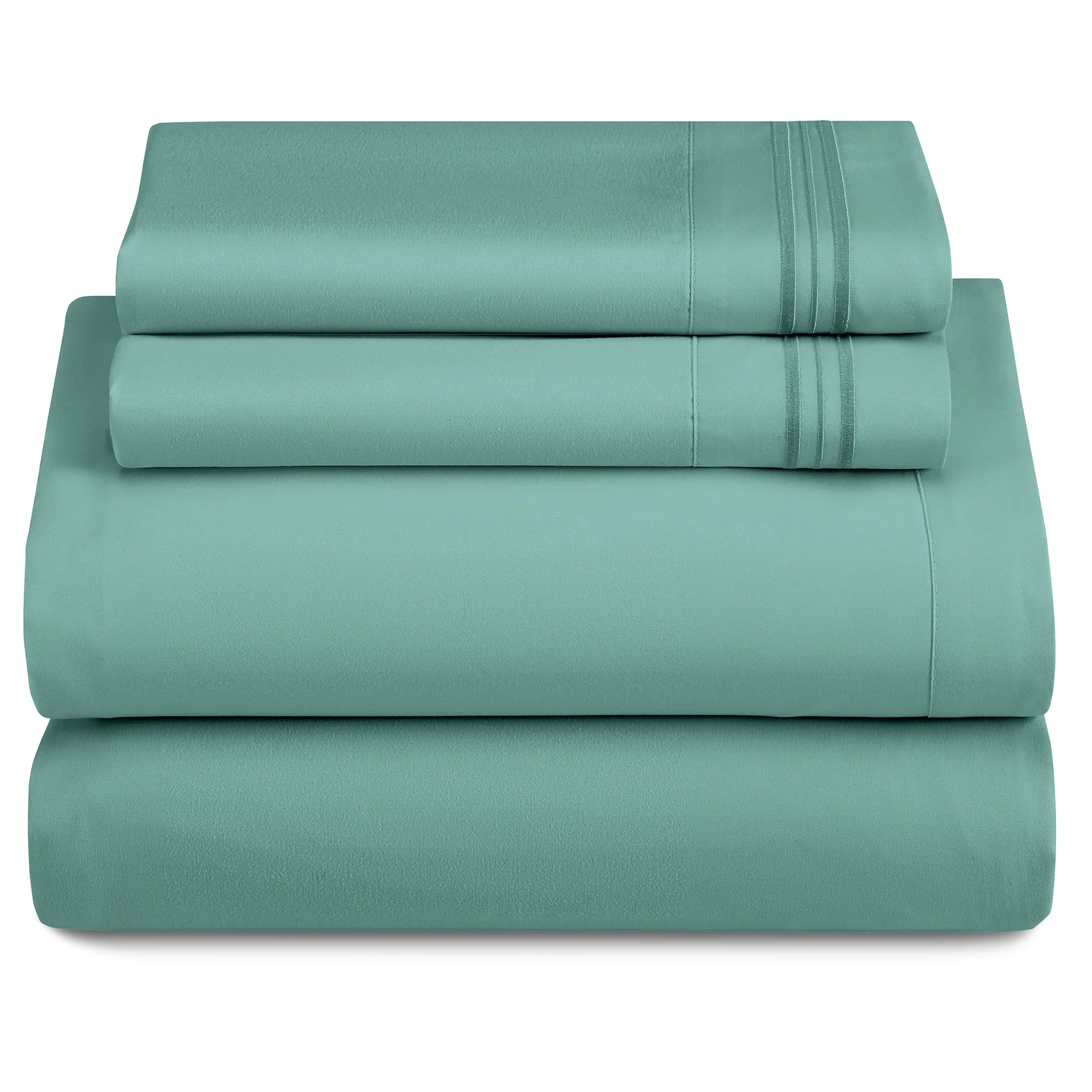 Lux Décor 4-Piece Solid Sheet Set – Brushed Microfiber