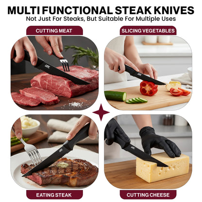 Lux Decor Collection Serrated Steak Knives Set of 8