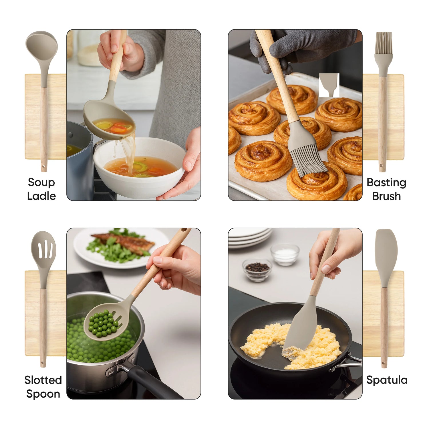 Lux Decor 35-Piece Silicone Cooking Utensils