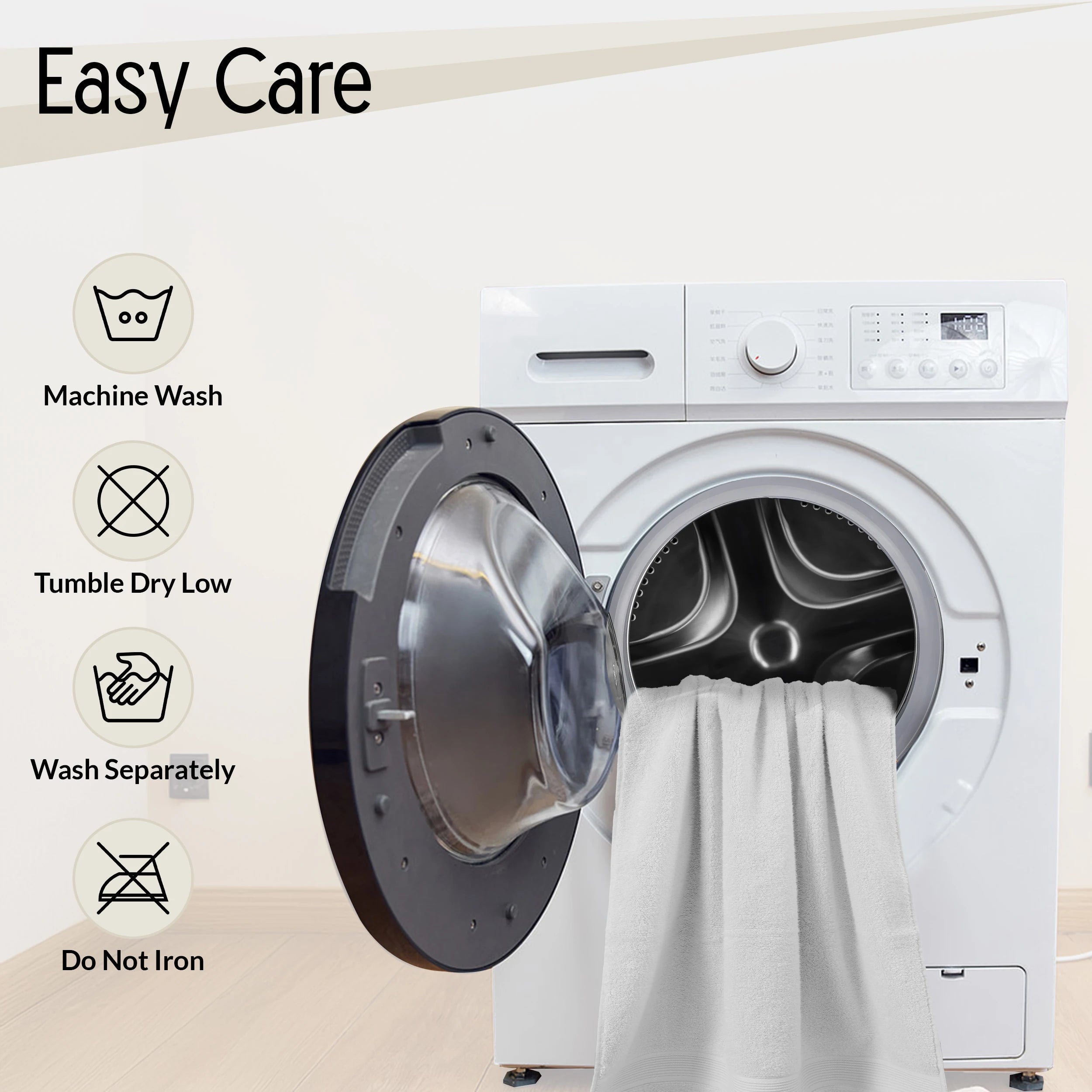Lux Decor 6-Piece Bath Towel Set – 100% Cotton