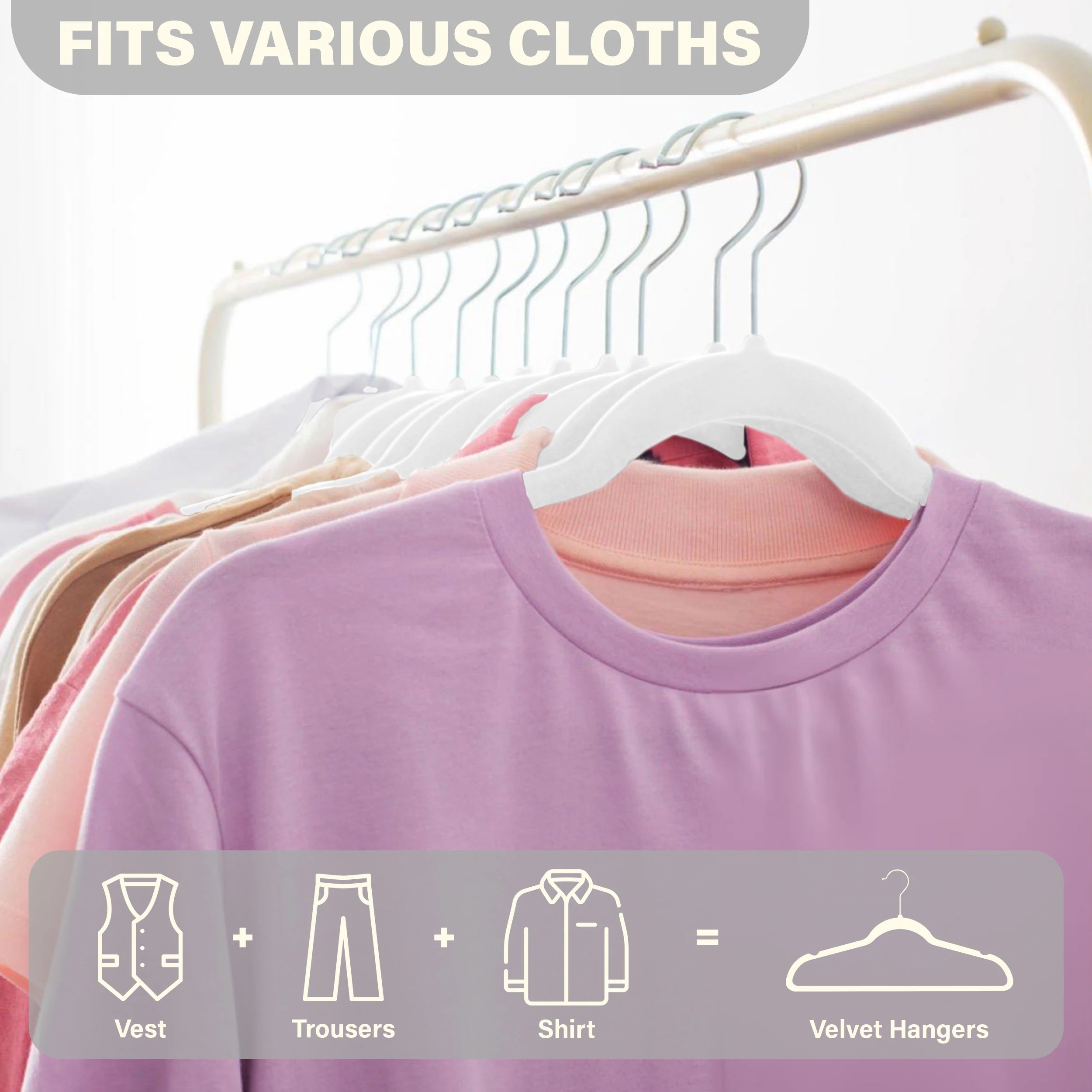 Lux Decor Premium Velvet Hangers 30 or 50 Pack