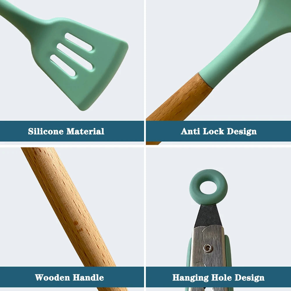 Silicone Non-Stick Kitchenware Cooking Utensil Set