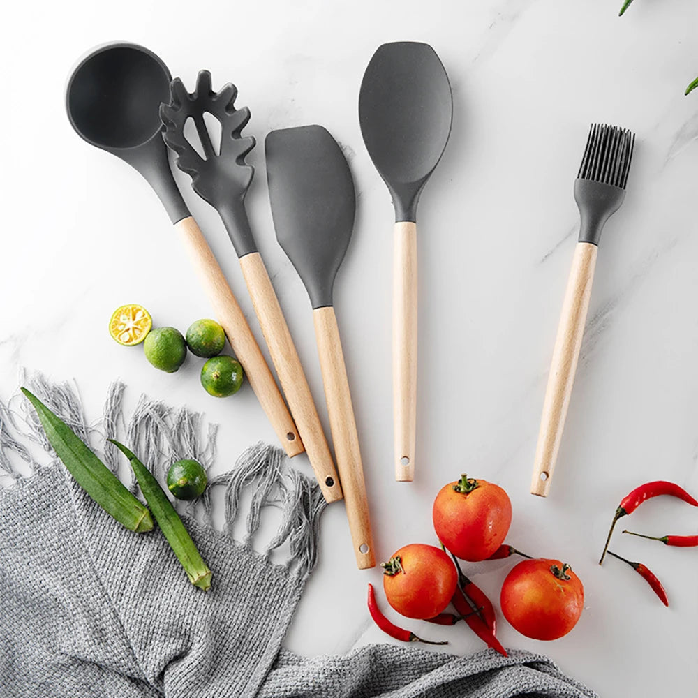 Silicone Non-Stick Kitchenware Cooking Utensil Set