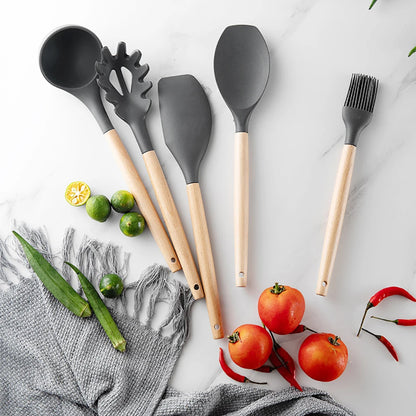 Silicone Non-Stick Kitchenware Cooking Utensil Set