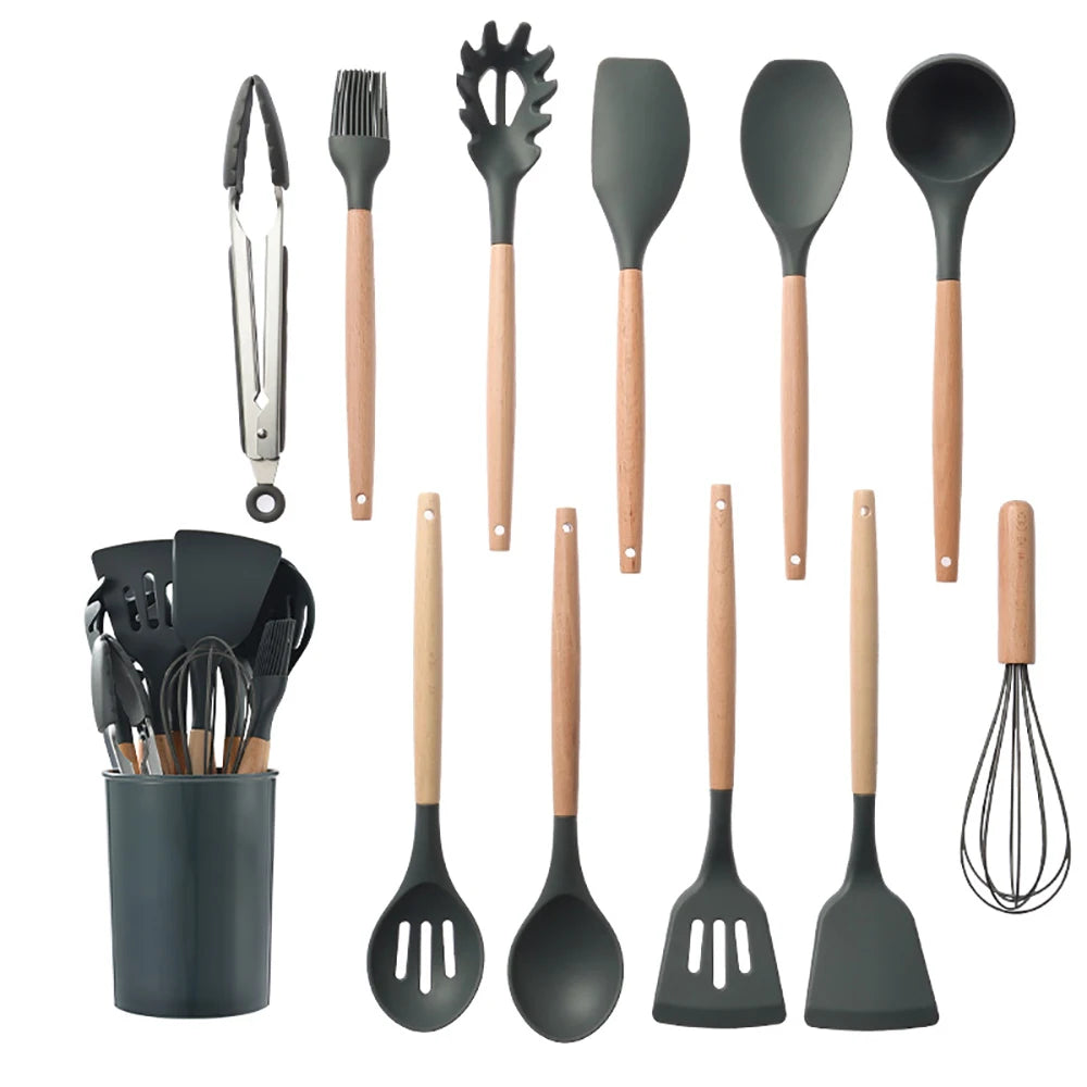 Silicone Non-Stick Kitchenware Cooking Utensil Set
