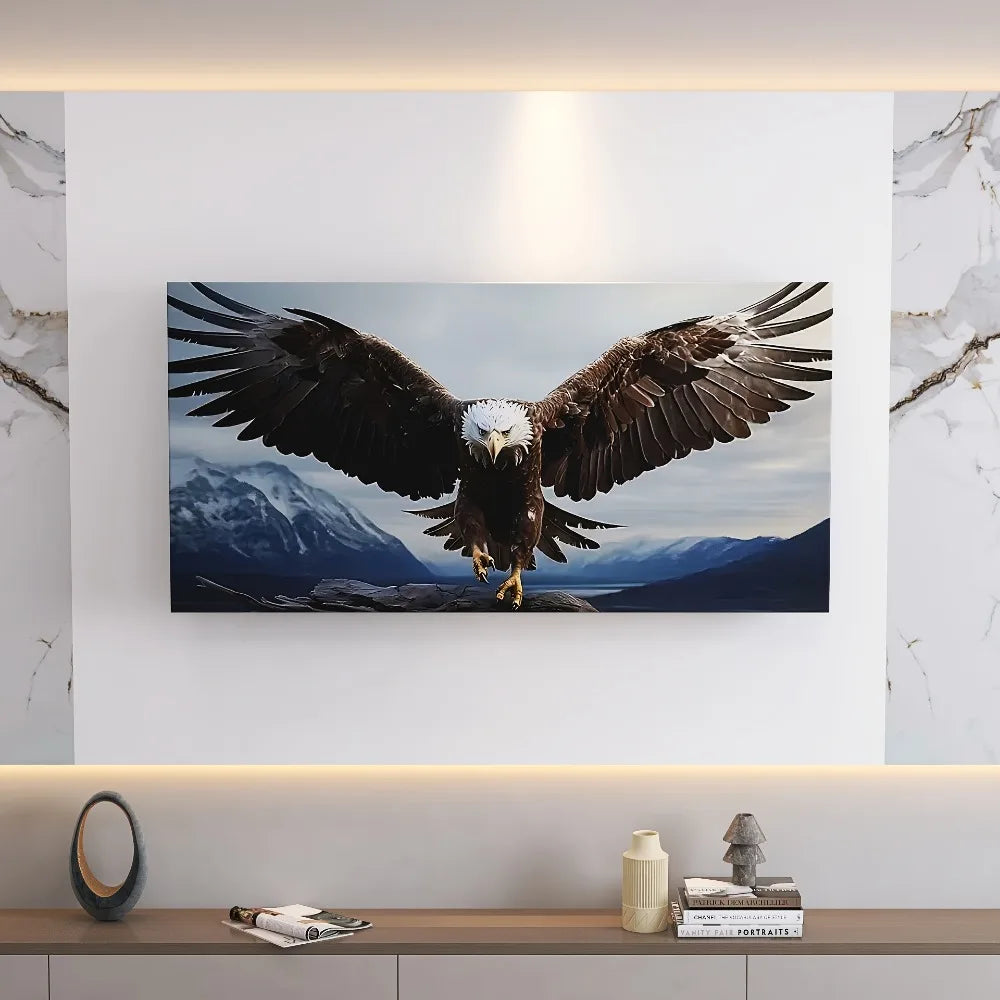 Majestic Eagle in Flight Canvas Wall Art