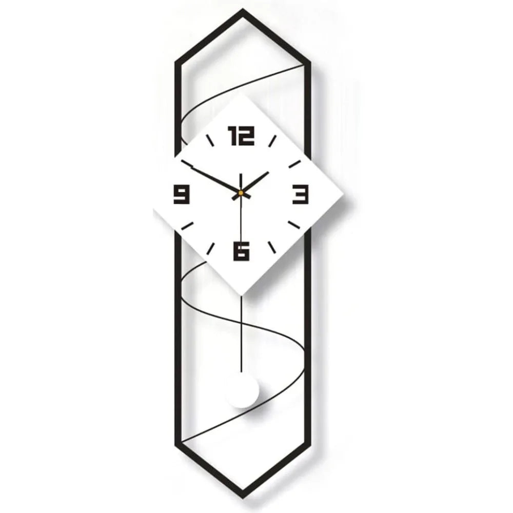 Large Pendulum Style Quartz Silent Wall Clock