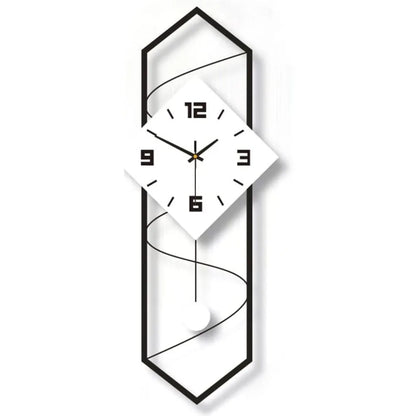 Large Pendulum Style Quartz Silent Wall Clock
