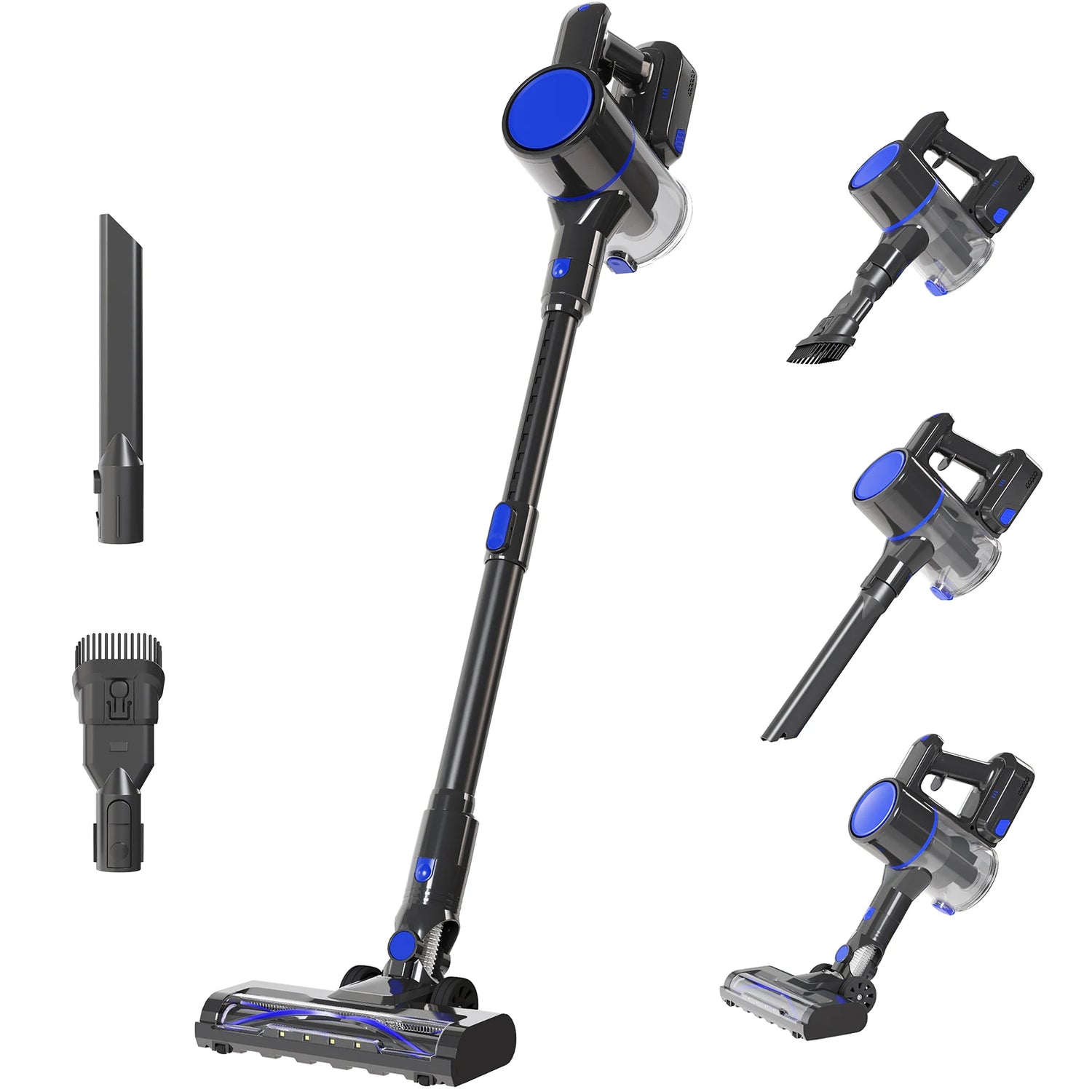 JHK Lightweight Cordless Vacuum Cleaner with Flexible Extendable Pole