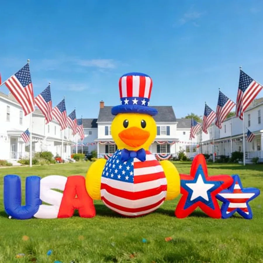 8.8 Foot Outdoor Patriotic USA Duck Inflatable Decoration