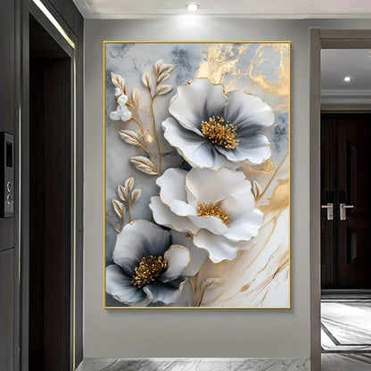 Modern Luxury Floral Mural Wall Art