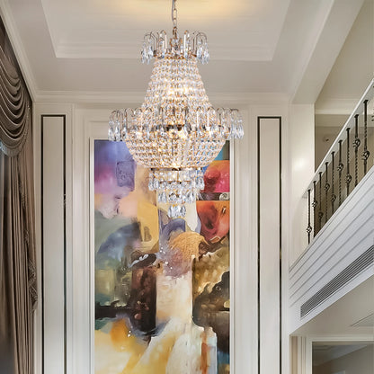 ARLGSITE Luxury Gold Crystal Chandelier