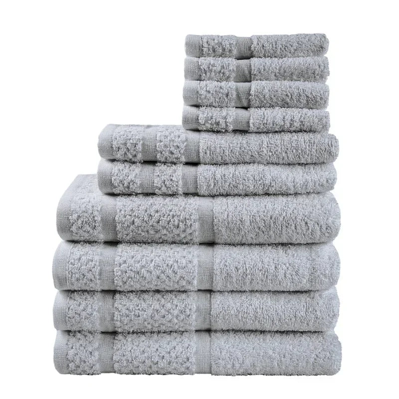 10 Piece Towel Set with Softness &amp; Durability