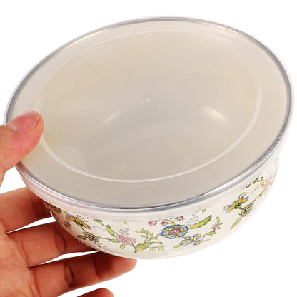 5-Piece Vintage Style Enamel Mixing Bowls with Lids