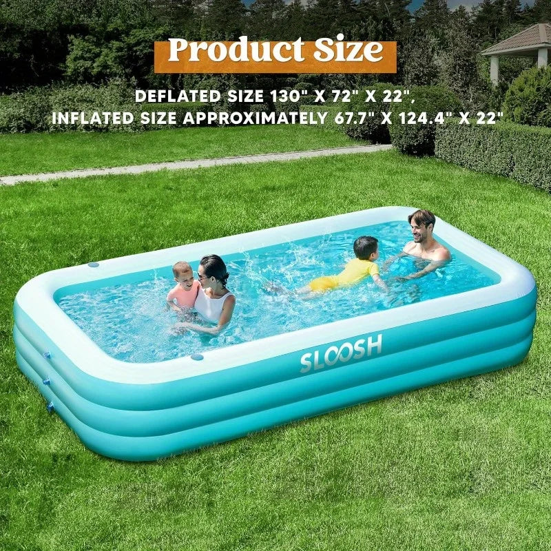 JOYFY Full-Sized Inflatable Swimming Pool with Seats