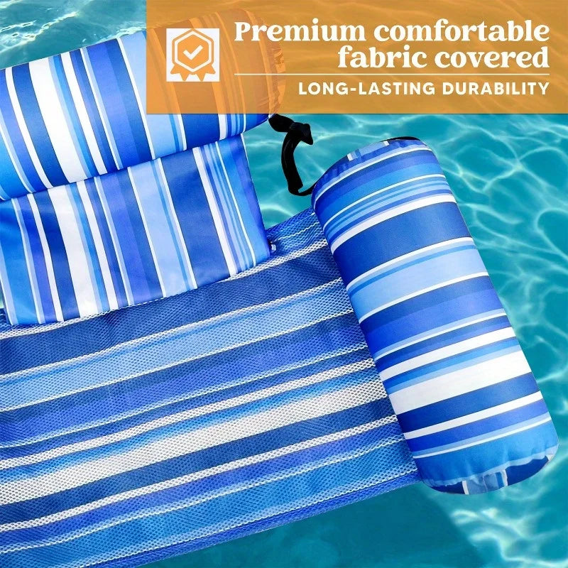 2-Pack of Inflatable Adult Floating Lounge Chairs