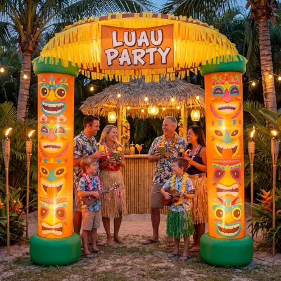 8.5 Foot Hawaiian Tiki Luau Archway Inflatable Decoration