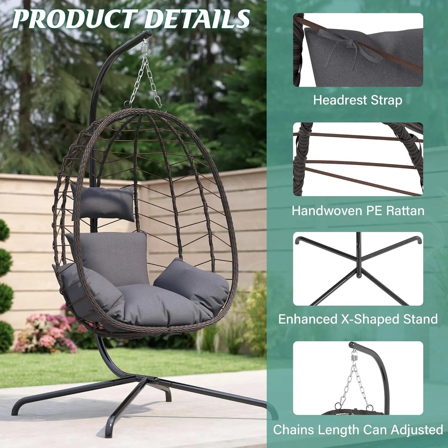 Swinging Egg Chair with Stand