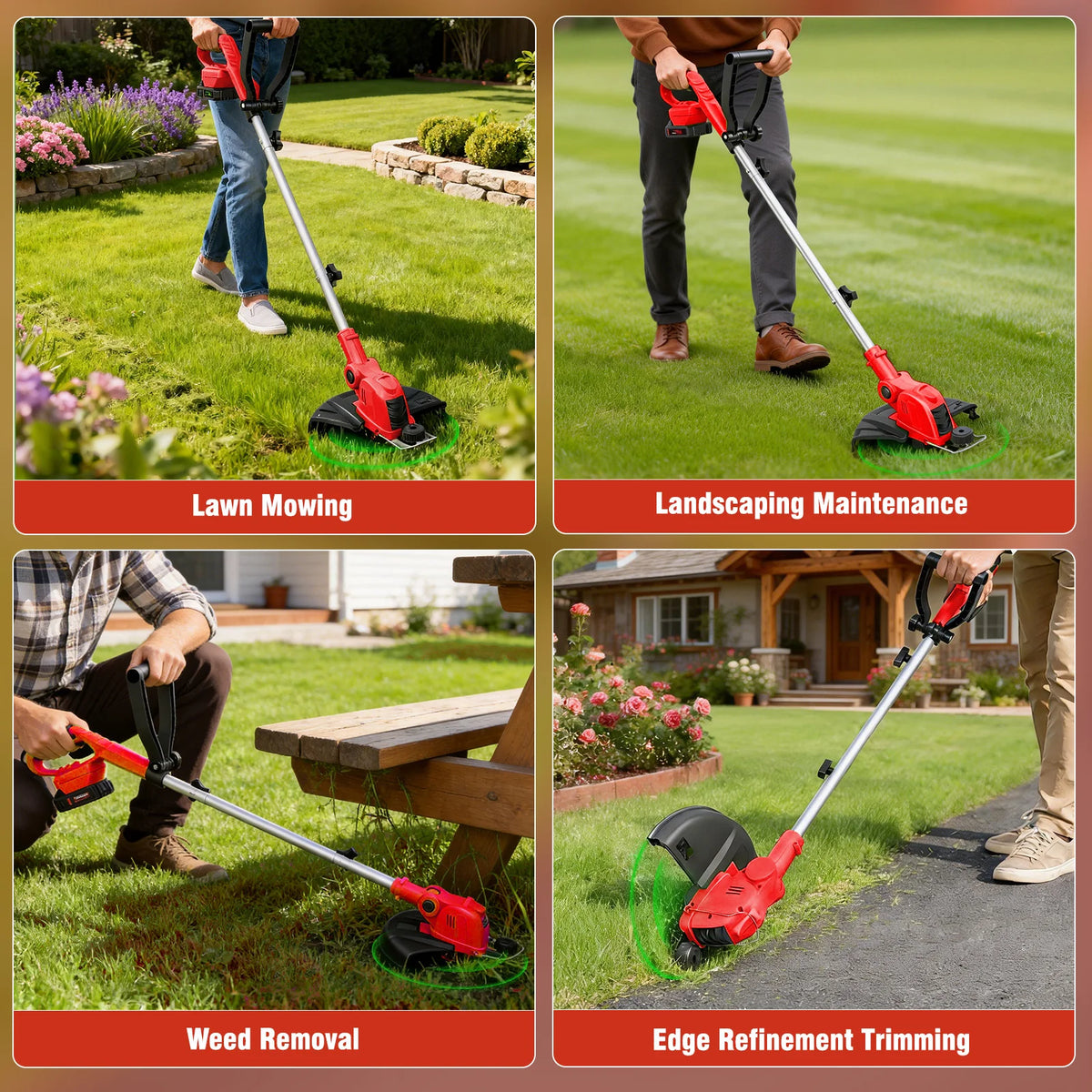 12-Inch Cordless Weed Eater Garden Tool