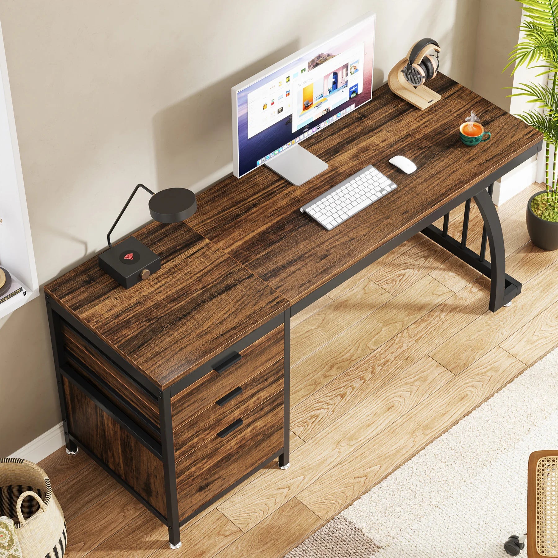 Tribesigns Computer Desk with 3 Drawers Available in 3 Colors