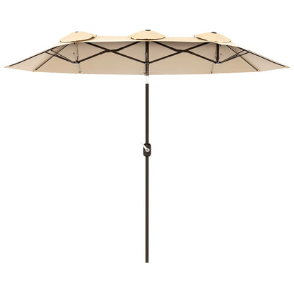 9.7 Foot Double-Sided Patio Umbrella with 3 Air Vents