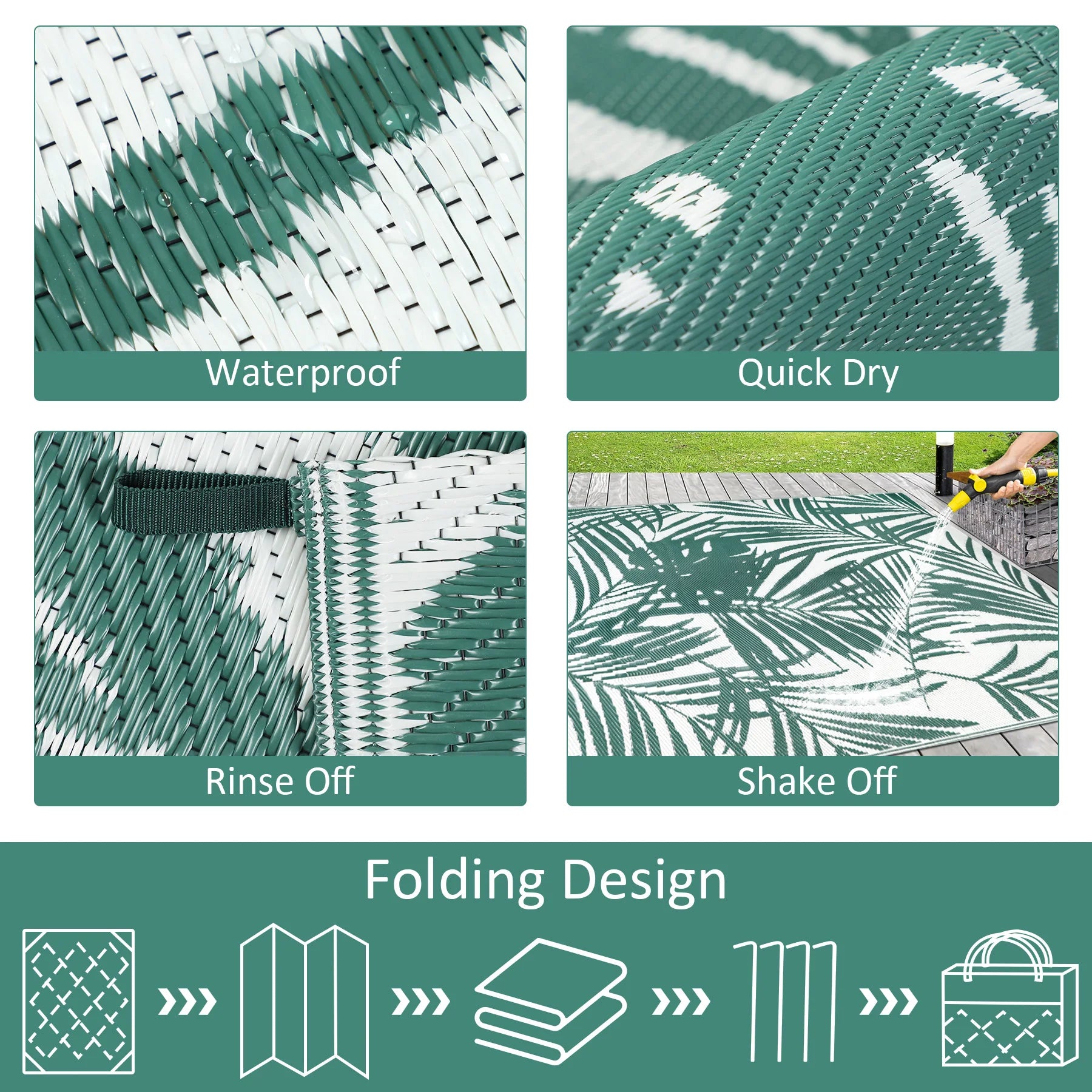 Outdoor Waterproof Reversible Rug