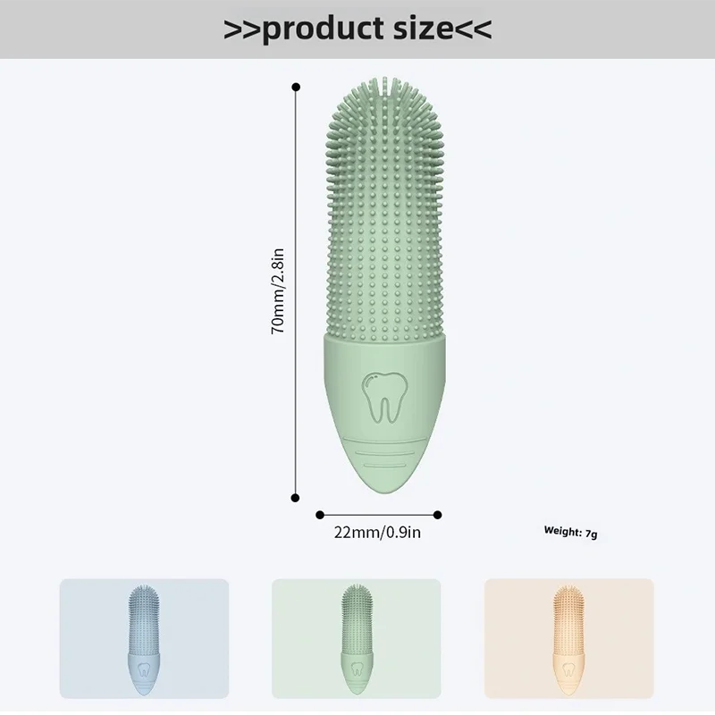 360° Cleaning Finger Toothbrush for Dogs &amp; Cats