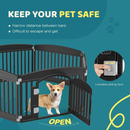 JHK 4- or 6-Panel Foldable Plastic Dog Playpen