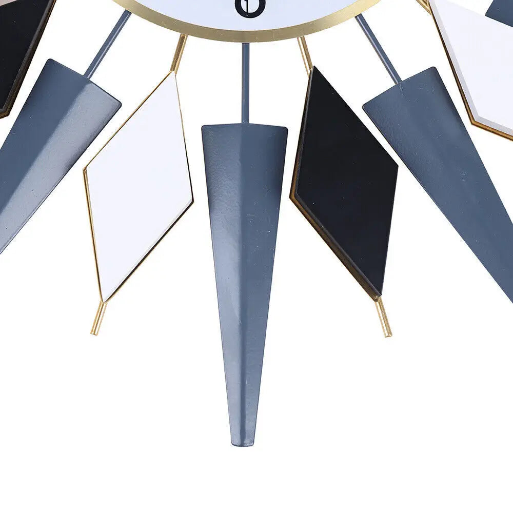 Mid Century Large Silent Wall Clock